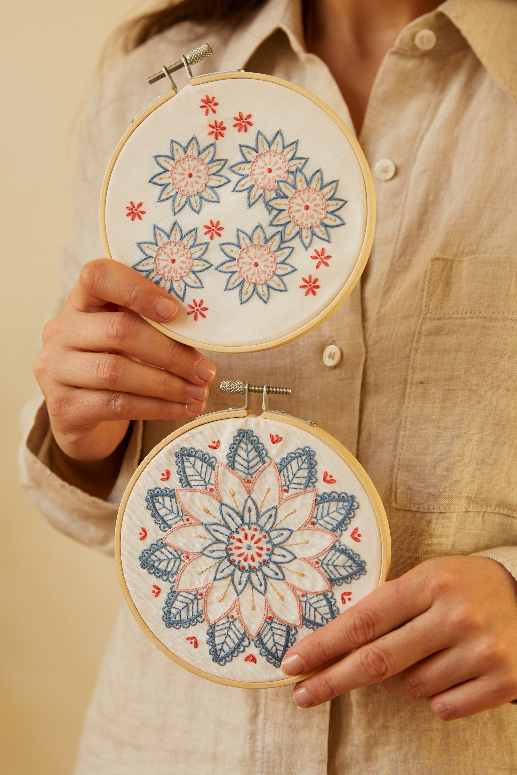 The Mindful Mandala Embroidery Duo Kit